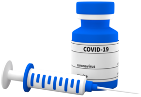 renderizado 3d de la vacuna contra el coronavirus