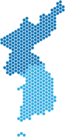 blaue kreisform nord- und südkorea-karte png