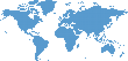 mapa del mundo de forma cuadrada png