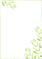 acquerello verde le foglie nozze o compleanno invito carta modello png