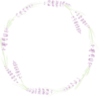 couronne de lavande aquarelle png