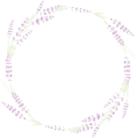 watercolor lavender wreath png