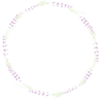 watercolor lavender wreath png