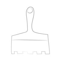 Putty knife lineart icon. Linear vector construction tool on white background