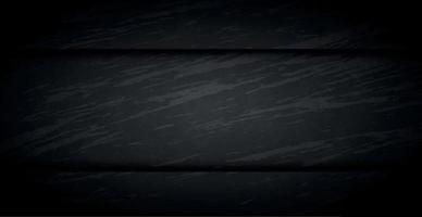 Black abstract textured grunge background wall with horizontal stripes - Vector