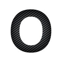 English alphabet letter O, carbon dark texture on white background - Vector