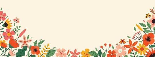 Concept Design With Colorful Flowers vector