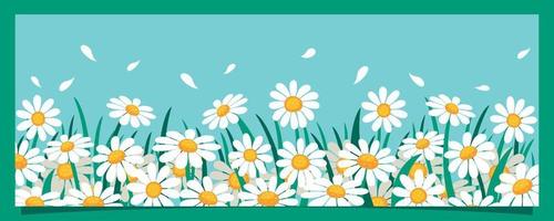 diseño de temporada de primavera con flores vector