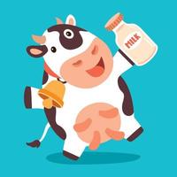 Cartoon Illustration Of A Cow vector