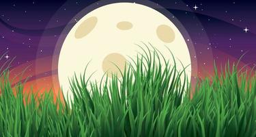 Green Nature Scenery With Grass vector