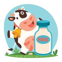 Cartoon Illustration Of A Cow vector