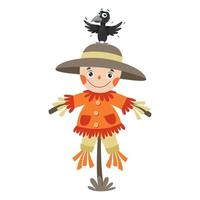 Cartoon Illustration Of A Scarecrow vector