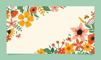 Concept Design With Colorful Flowers vector