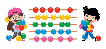 Abacus Toy For Children Education vector