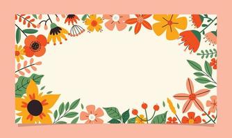 Concept Design With Colorful Flowers vector