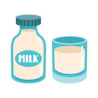 Vector Illustration Of Milk Bottle