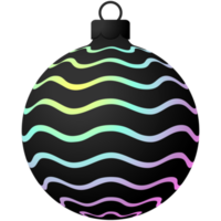 boule de noël holographique graphique isolé png