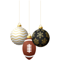 Boule de boule de Noël sport football américain isolé png