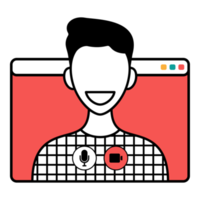 online video call illustration png