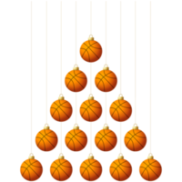 basketbal sport Kerstmis bal snuisterij geïsoleerd png