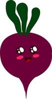 Cute beet, illustration, vector on white background.