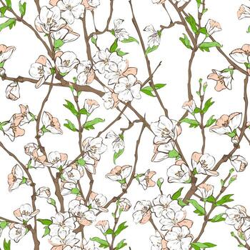 patrón floral con flores. vector
