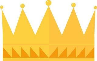 corona de oro, ilustración, vector sobre fondo blanco.
