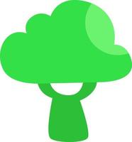 Green tree, illustration, vector on a white background.