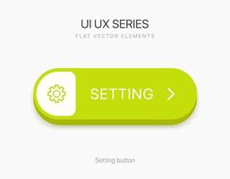 3D minimal pastel color settings button with cogwheel icon and arrow for UI, mobile app, website, social media, blog, mobile game. vector