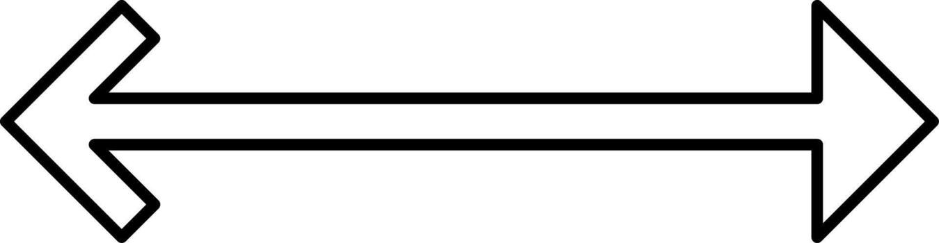 dos flechas en diferentes formas apuntando en ambos sentidos, ilustración, vector sobre fondo blanco.