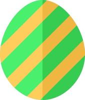Green easter egg, illustration, vector on a white background.