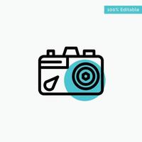 Camera Education Image Picture turquoise highlight circle point Vector icon