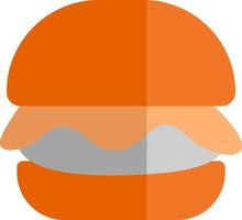 hamburguesa de almuerzo, ilustración, vector sobre fondo blanco.