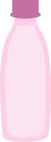 Small pink bottle, illustration, vector, on a white background. vector