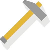 Heavy yellow hammer, illustration, vector on white background.