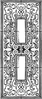 Modern Architectural Frame was made in the style of the German Renaissance, vintage engraving. vector