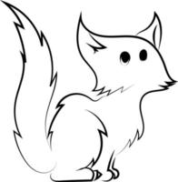 Small cat drawing, illustration, vector on white background.