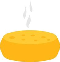 Big round cheese, illustration, vector on white background.