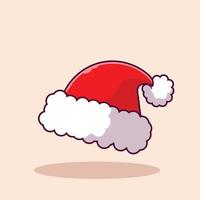 Santa Claus hat. Winter clothes. Christmas vector