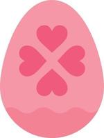 Egg Love Heart Easter  Flat Color Icon Vector icon banner Template