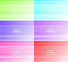 seis conjuntos de fondo abstracto degradado blanco. con brillo horizontal. estilo borroso, brillante, moderno y de color. verde, azul, morado, rosa y rojo. ideal para fondo, papel tapiz, afiche, pancarta o volante vector