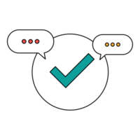 icono de marca de verificación. símbolo de marca. icono plano del logotipo de la marca de verificación positiva png