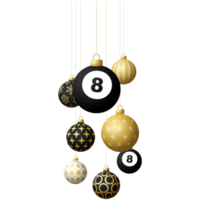 billiard sport christmas ball bauble isolated png