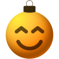 emotion face christmas ball png