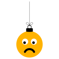 emoji emoción cara adorno navideño bola png