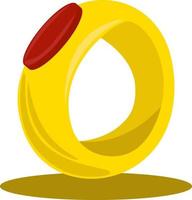 Golden ring, illustration, vector on white background.