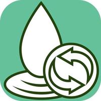 Waterdrop and arrows, illustration, vector on a white background.