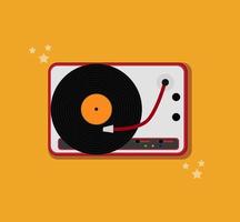 Old records, illustration, vector on white background