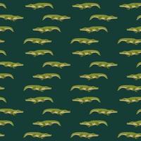 Alligators pattern, illustration, vector on white background