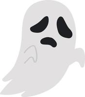 cute handraw spooky halloween ghost isolate items vector